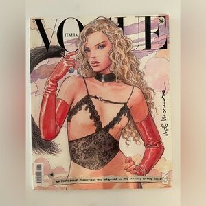 VOGUE ITALIA JANUARY 2020 Signed by Cover Artist MILO MANARA! Italy Gennaio